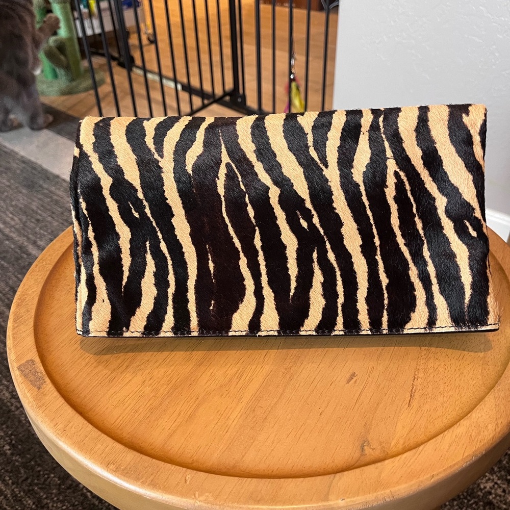 Ann Taylor Zebra Print Clutch